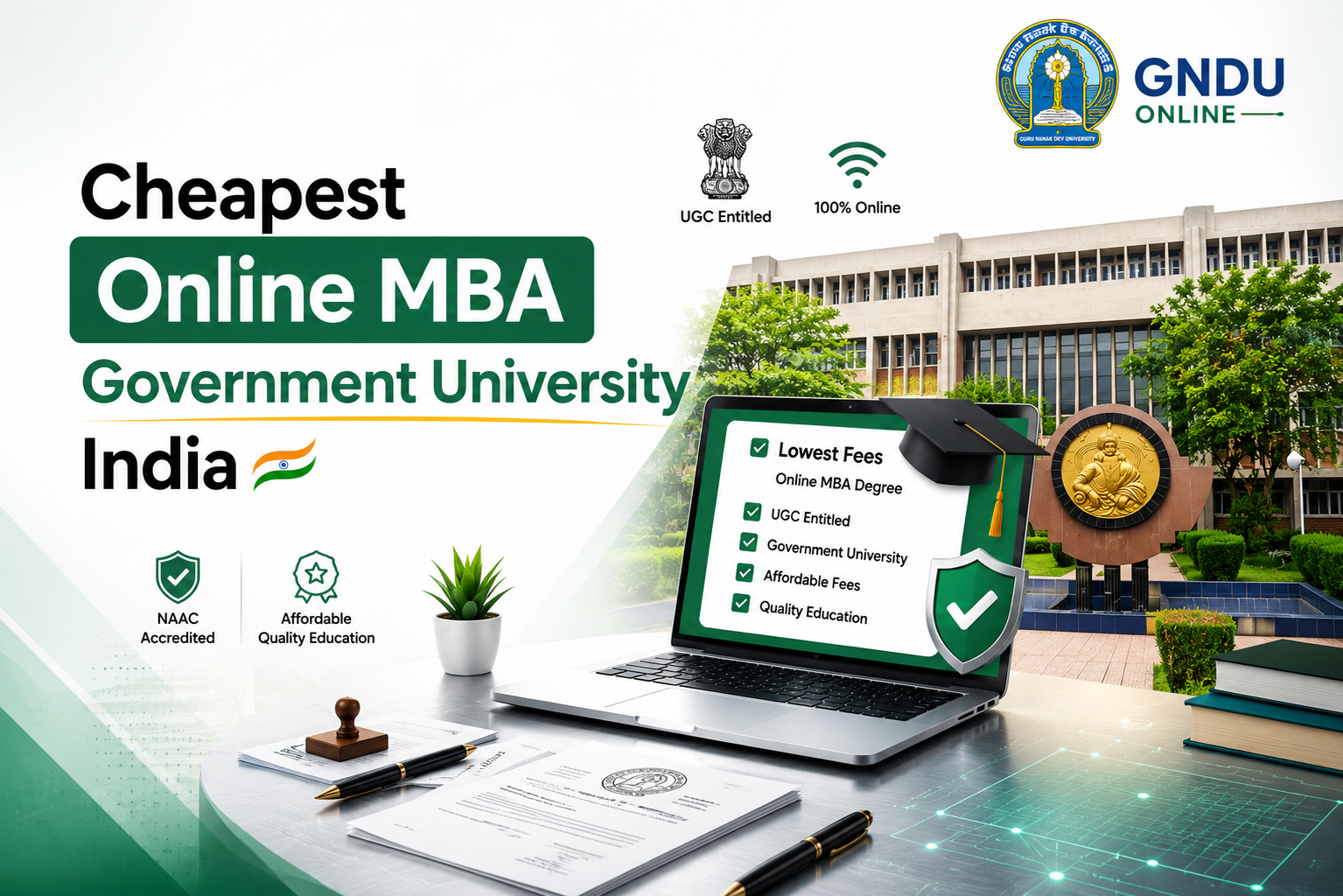 Cheapest Online MBA Government University India